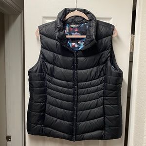 The North Face 550 Down Puffer Vest Black Zip Outdoor Athleisure